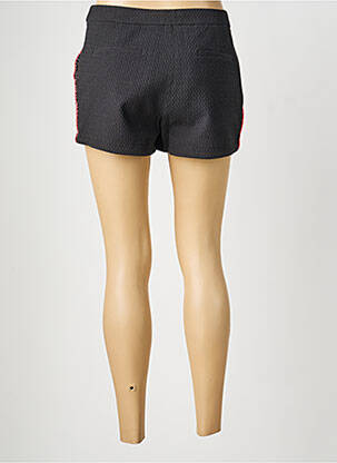 Short fermeture zippée sous rabat avec crochet taille normale noir SEE U SOON femme