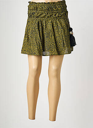 Jupe courte coupe droite vert THE KORNER femme