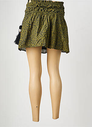 Jupe courte coupe droite vert THE KORNER femme