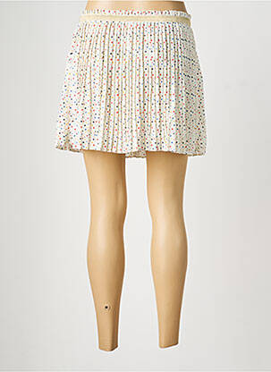 Jupe courte coupe droite blanc COLOR BLOCK femme