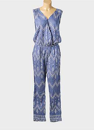Combi-pantalon fermeture boutonnée au dos manches courtes bleu VILA femme
