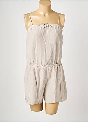 Combishort fines bretelles fines bretelles beige COLOR BLOCK femme