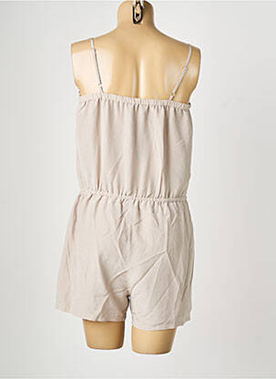 Combishort fines bretelles fines bretelles beige COLOR BLOCK femme