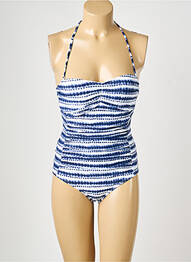 Maillot de bain 1 pièce imprimé fantaisie bleu VILA femme