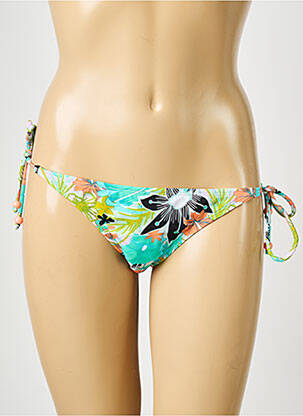 Bas de maillot de bain imprimé fantaisie bikini vert PIECES femme