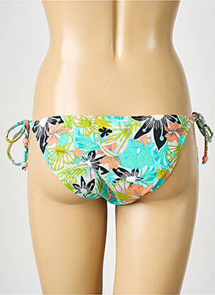 Bas de maillot de bain imprimé fantaisie bikini vert PIECES femme