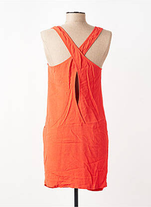 Robe mi-longue sans manche sans manche orange SEE U SOON femme