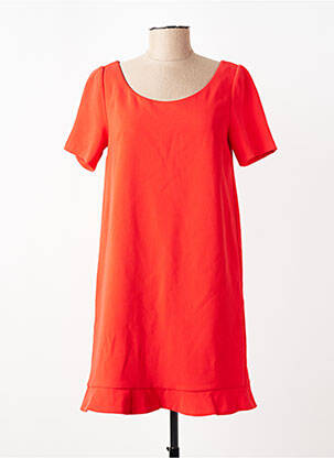 Robe courte manches courtes manches courtes rouge SEE U SOON femme