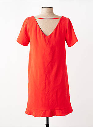 Robe courte manches courtes manches courtes rouge SEE U SOON femme