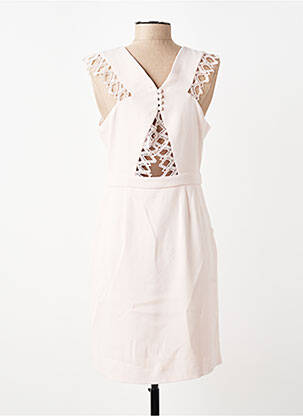 Robe mi-longue sans manche sans manche rose SUNCOO femme