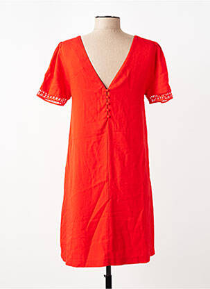 Robe courte manches courtes manches courtes rouge SUNCOO femme