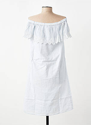 Robe mi-longue manches courtes manches courtes bleu VILA femme