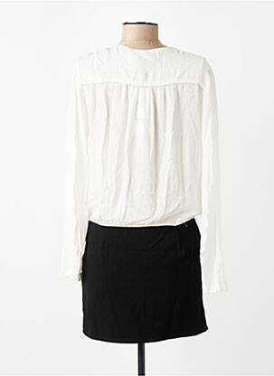 Robe courte manches longues manches longues blanc SEE U SOON femme