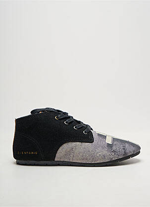 Baskets bout rond talon plat jusqu'à 3cm noir ELEVEN PARIS femme