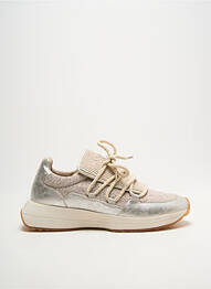 Baskets tissage satiné talon de 4 à 6cm or ARMISTICE femme