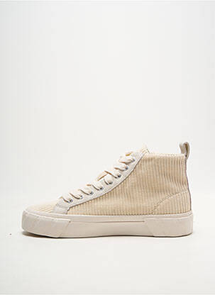 Baskets bout rond talon plat jusqu'à 3cm beige ARMISTICE femme