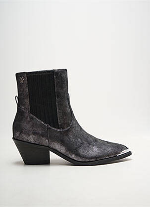Bottines/boots tissage satiné talon de 4 à 6cm argent VANESSA WU femme