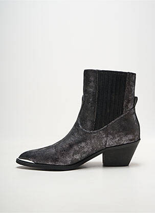 Bottines/boots tissage satiné talon de 4 à 6cm argent VANESSA WU femme