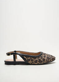 Sandales/nu pieds chiquet talon plat jusqu'à 3cm noir VANESSA WU femme