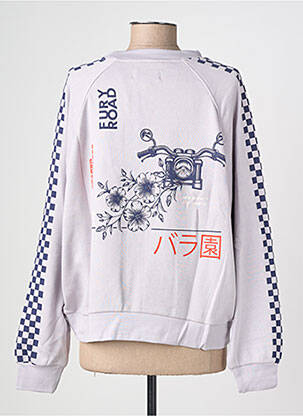 Sweat-shirt stretch manches longues violet ROSE GARDEN femme
