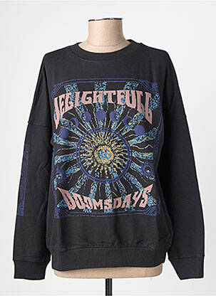Sweat-shirt stretch manches longues noir ROSE GARDEN femme