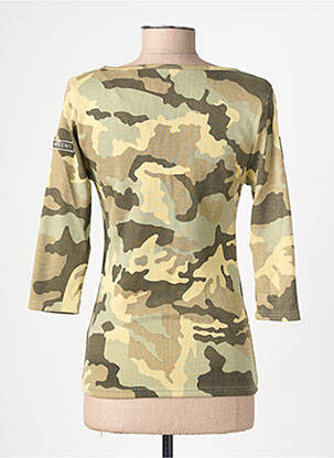 T-shirt manches 3/4 manches 3/4 vert ROSE GARDEN femme