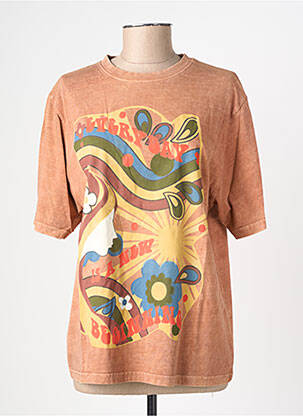 T-shirt coupe droite manches courtes orange ROSE GARDEN femme
