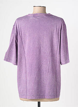 T-shirt coupe droite manches courtes violet ROSE GARDEN femme
