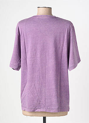 T-shirt coupe droite manches courtes violet ROSE GARDEN femme