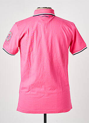 Polo tissage jersey manches courtes rose CAMBERABERO homme