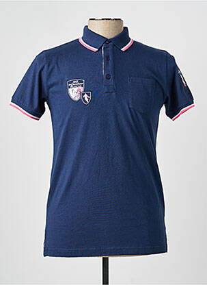 Polo tissage jersey manches courtes bleu CAMBERABERO homme