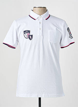 Polo tissage jersey manches courtes blanc CAMBERABERO homme