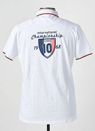 Polo tissage jersey manches courtes blanc CAMBERABERO homme