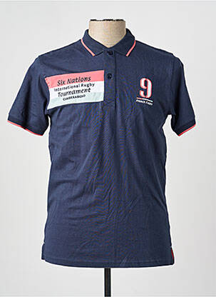 Polo tissage jersey manches courtes bleu CAMBERABERO homme