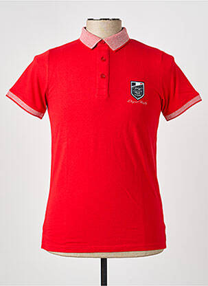 Polo tissage jersey manches courtes rouge CAMBERABERO homme