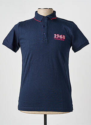 Polo tissage jersey manches courtes bleu CAMBERABERO homme