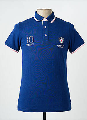 Polo tissage jersey manches courtes bleu CAMBERABERO homme