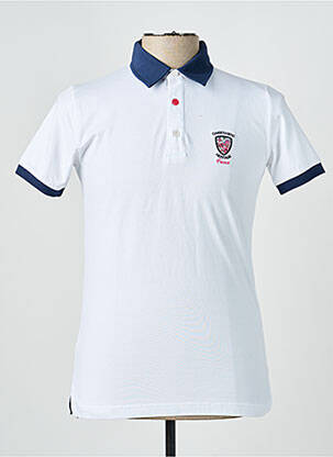 Polo tissage jersey manches courtes blanc CAMBERABERO homme