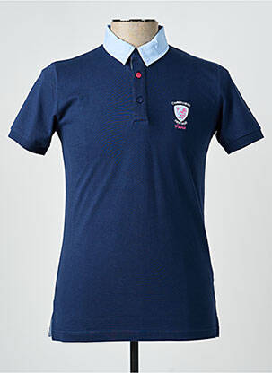 Polo tissage jersey manches courtes bleu CAMBERABERO homme