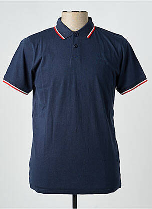 Polo tissage jersey manches courtes bleu CAMBERABERO homme