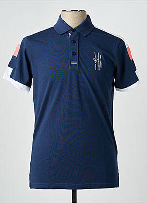 Polo tissage jersey manches courtes bleu CAMBERABERO homme