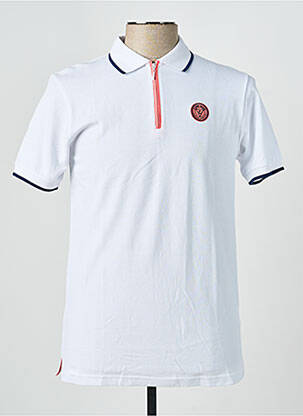Polo stretch manches courtes blanc CAMBERABERO homme