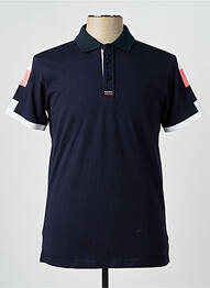 Polo tissage jersey manches courtes bleu CAMBERABERO homme