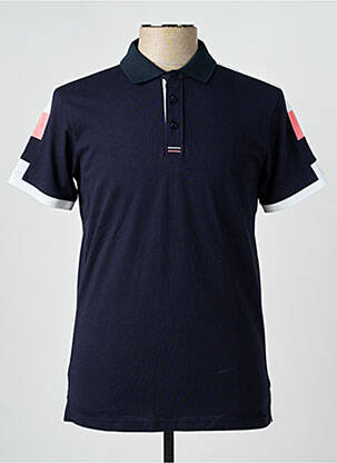 Polo tissage jersey manches courtes bleu CAMBERABERO homme