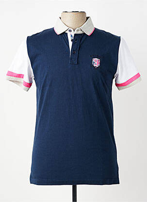 Polo tissage jersey manches courtes bleu CAMBERABERO homme