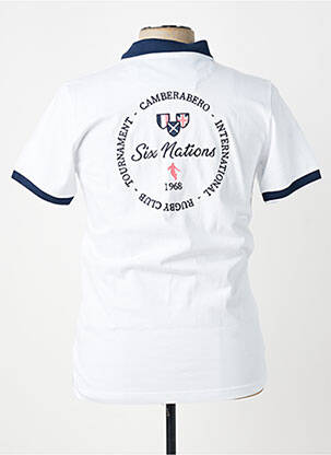Polo coupe droite manches courtes blanc CAMBERABERO homme
