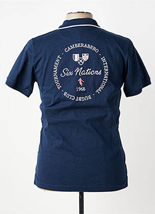 Polo coupe cintrée manches courtes bleu CAMBERABERO homme