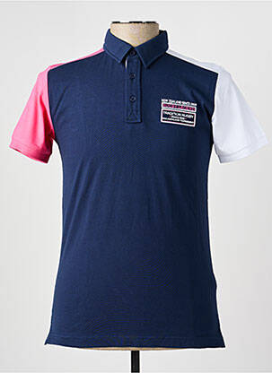 Polo tissage jersey manches courtes bleu CAMBERABERO homme