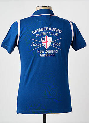Polo coupe cintrée manches courtes bleu CAMBERABERO homme
