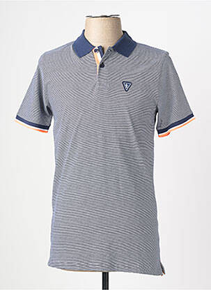 Polo tissage jersey manches courtes bleu CAMBERABERO homme